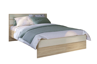 Кровать «Венеция», ВН-1400, Дуб Сонома/Ясень Снежный