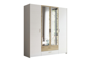 Шкаф комбинированный «Венеция», ВН-4D2Z2S, Бодега белый/Гикори Кингстон