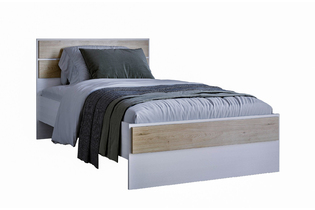 Кровать «Венеция», ВН-900, Бодега белый/Гикори Кингстон