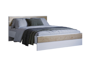 Кровать «Венеция», ВН-1600, Бодега белый/Гикори Кингстон