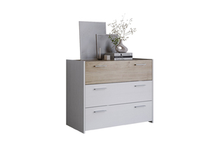 Комод «Венеция», ВН-3S, Бодега белый/Гикори Кингстон