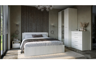 Спальня «Милан», Ясень Снежный