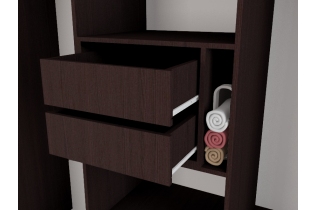 Шуфлядный блок к шкафам высотой 2400 мм (венге)