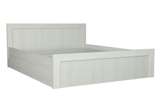 Кровать «Турин», ТР-1600, Ясень снежный, с 4-мя ящиками